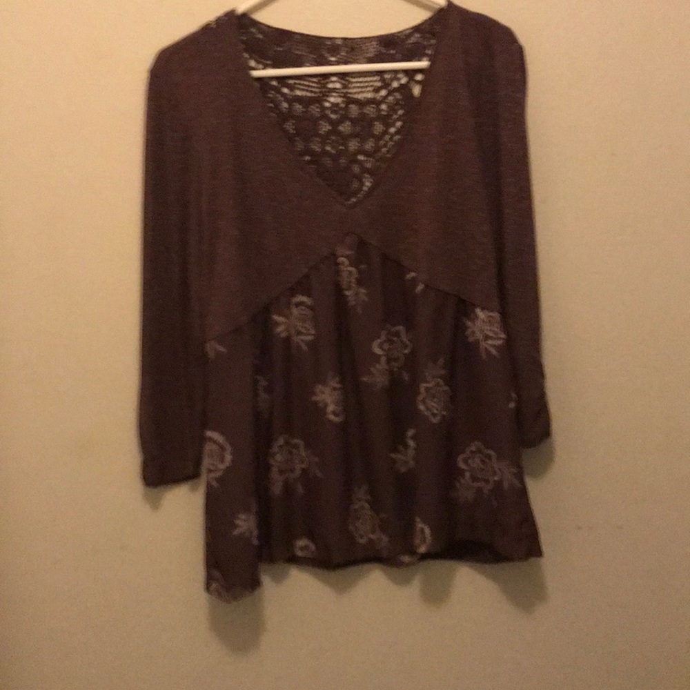 Lace long sleeve blouse